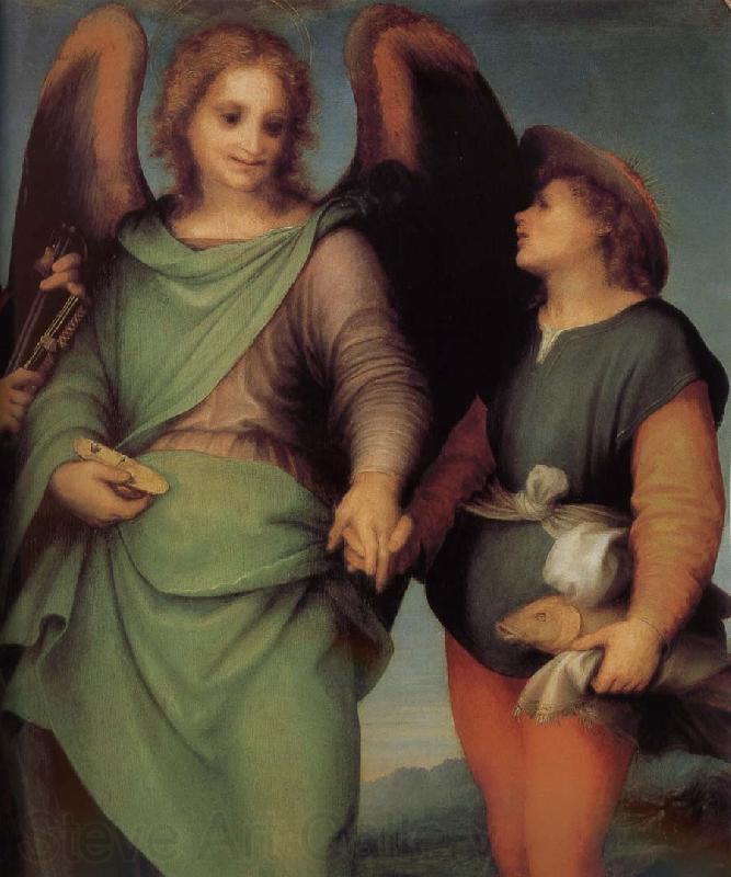 Andrea del Sarto Angel and christ in detail France oil painting art